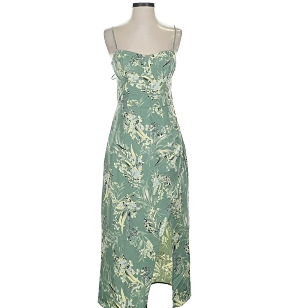 Floral Green Midi Dress